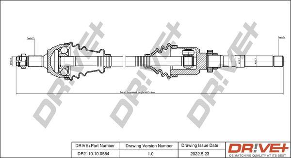 Dr!ve+ DP2110.10.0554 - Приводной вал autosila-amz.com