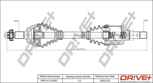 Dr!ve+ DP2110.10.0557 - Приводной вал autosila-amz.com