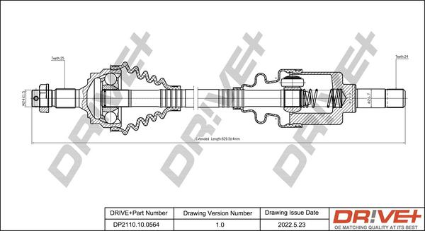 Dr!ve+ DP2110.10.0564 - Приводной вал autosila-amz.com