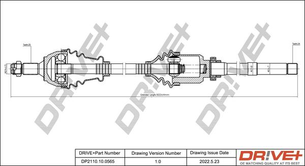 Dr!ve+ DP2110.10.0565 - Приводной вал autosila-amz.com