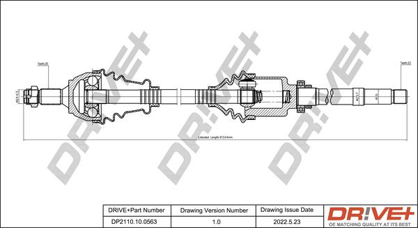 Dr!ve+ DP2110.10.0563 - Приводной вал autosila-amz.com