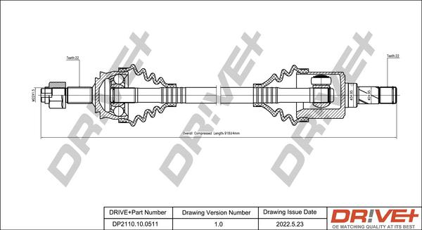 Dr!ve+ DP2110.10.0511 - Приводной вал autosila-amz.com