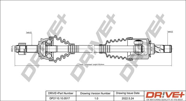 Dr!ve+ DP2110.10.0517 - Приводной вал autosila-amz.com