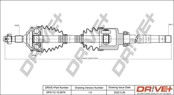 Dr!ve+ DP2110.10.0579 - Приводной вал autosila-amz.com