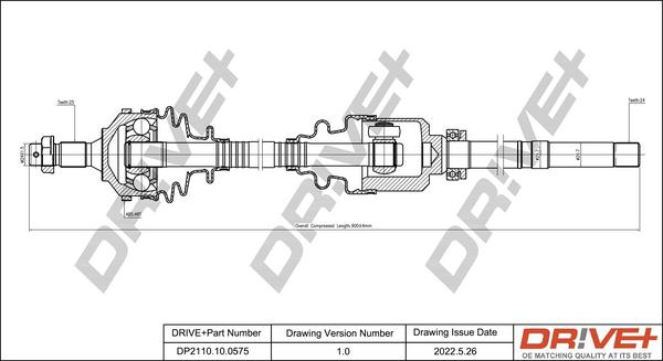 Dr!ve+ DP2110.10.0575 - Приводной вал autosila-amz.com