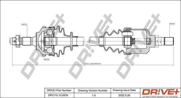 Dr!ve+ DP2110.10.0576 - Приводной вал autosila-amz.com