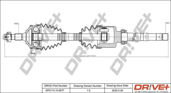 Dr!ve+ DP2110.10.0577 - Приводной вал autosila-amz.com