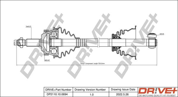 Dr!ve+ DP2110.10.0694 - Приводной вал autosila-amz.com