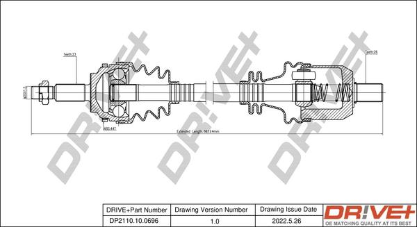 Dr!ve+ DP2110.10.0696 - Приводной вал autosila-amz.com