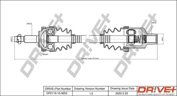 Dr!ve+ DP2110.10.0653 - Приводной вал autosila-amz.com