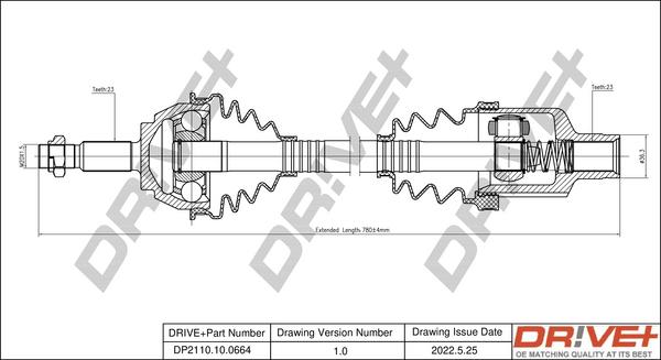 Dr!ve+ DP2110.10.0664 - Приводной вал autosila-amz.com