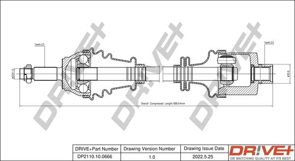 Dr!ve+ DP2110.10.0666 - Приводной вал autosila-amz.com