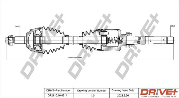 Dr!ve+ DP2110.10.0614 - Приводной вал autosila-amz.com