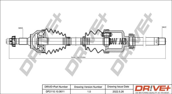 Dr!ve+ DP2110.10.0611 - Приводной вал autosila-amz.com