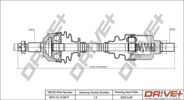 Dr!ve+ DP2110.10.0617 - Приводной вал autosila-amz.com