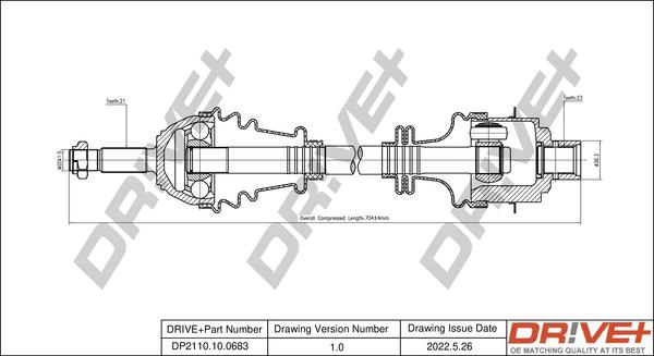 Dr!ve+ DP2110.10.0683 - Приводной вал autosila-amz.com