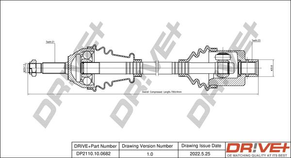 Dr!ve+ DP2110.10.0682 - Приводной вал autosila-amz.com