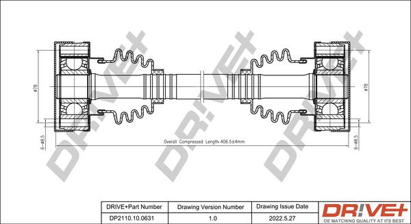 Dr!ve+ DP2110.10.0631 - Приводной вал autosila-amz.com
