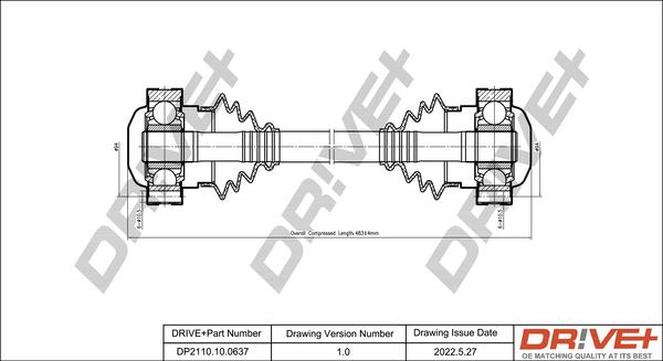 Dr!ve+ DP2110.10.0637 - Приводной вал autosila-amz.com