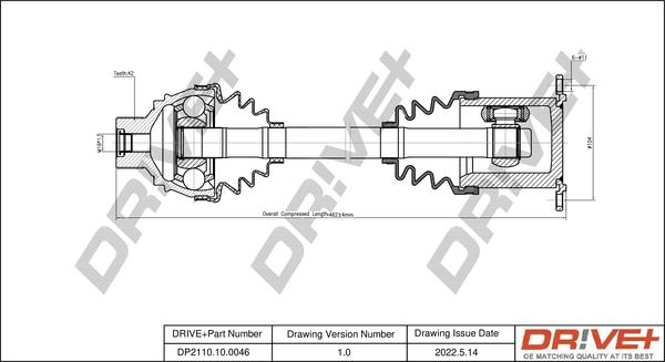 Dr!ve+ DP2110.10.0046 - Приводной вал autosila-amz.com