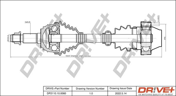 Dr!ve+ DP2110.10.0060 - Приводной вал autosila-amz.com