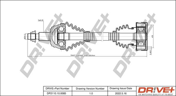 Dr!ve+ DP2110.10.0085 - Приводной вал autosila-amz.com