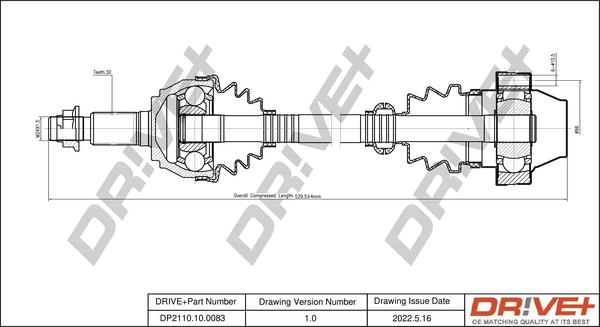 Dr!ve+ DP2110.10.0083 - Приводной вал autosila-amz.com