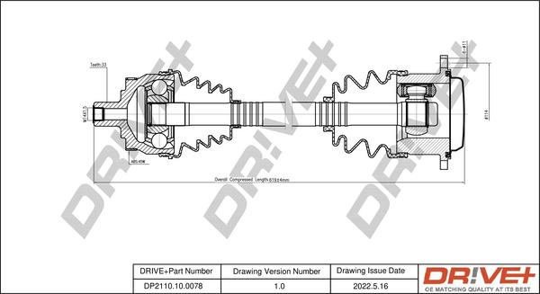 Dr!ve+ DP2110.10.0078 - Приводной вал autosila-amz.com