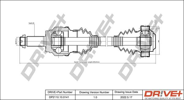 Dr!ve+ DP2110.10.0141 - Приводной вал autosila-amz.com