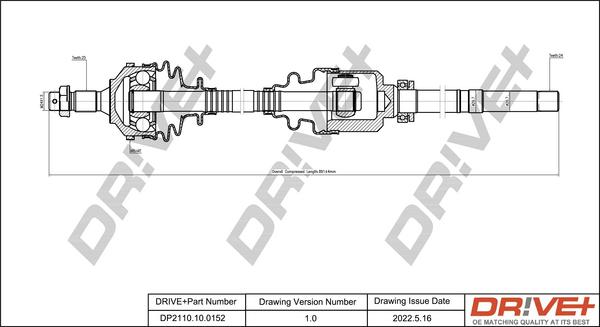 Dr!ve+ DP2110.10.0152 - Приводной вал autosila-amz.com