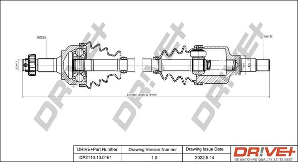 Dr!ve+ DP2110.10.0161 - Приводной вал autosila-amz.com