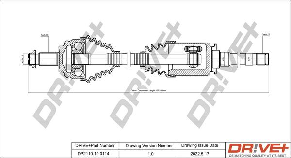 Dr!ve+ DP2110.10.0114 - Приводной вал autosila-amz.com