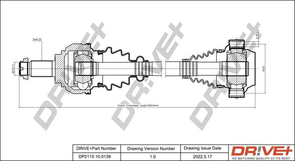 Dr!ve+ DP2110.10.0139 - Приводной вал autosila-amz.com