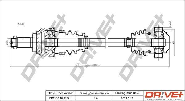 Dr!ve+ DP2110.10.0132 - Приводной вал autosila-amz.com