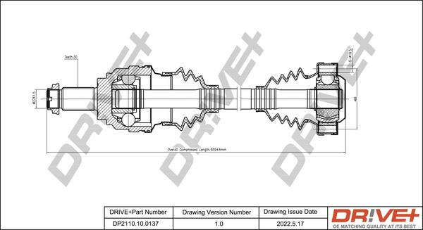 Dr!ve+ DP2110.10.0137 - Приводной вал autosila-amz.com