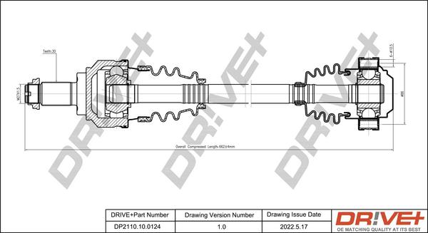 Dr!ve+ DP2110.10.0124 - Приводной вал autosila-amz.com