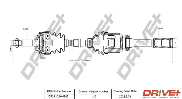 Dr!ve+ DP2110.10.0806 - Приводной вал autosila-amz.com