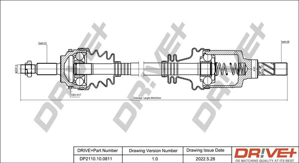 Dr!ve+ DP2110.10.0811 - Приводной вал autosila-amz.com