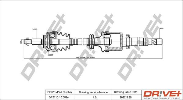 Dr!ve+ DP2110.10.0824 - Приводной вал autosila-amz.com