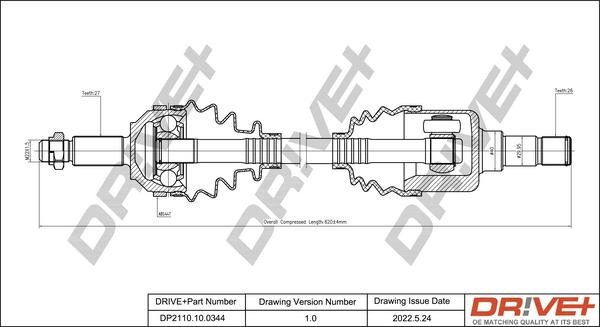 Dr!ve+ DP2110.10.0344 - Приводной вал autosila-amz.com