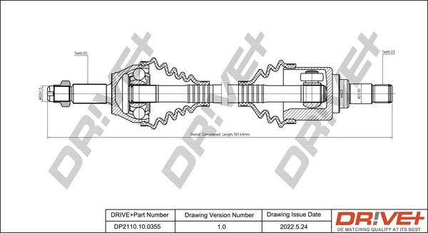 Dr!ve+ DP2110.10.0355 - Приводной вал autosila-amz.com