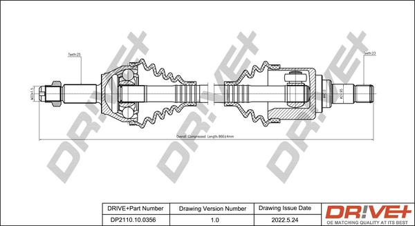 Dr!ve+ DP2110.10.0356 - Приводной вал autosila-amz.com