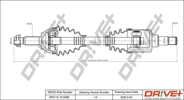 Dr!ve+ DP2110.10.0358 - Приводной вал autosila-amz.com