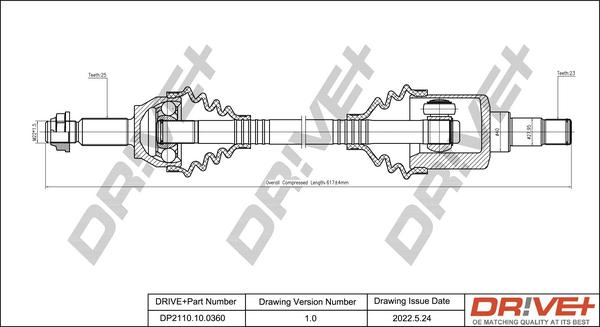 Dr!ve+ DP2110.10.0360 - Приводной вал autosila-amz.com