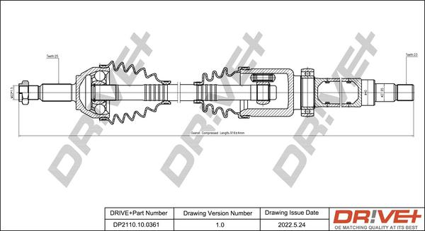 Dr!ve+ DP2110.10.0361 - Приводной вал autosila-amz.com