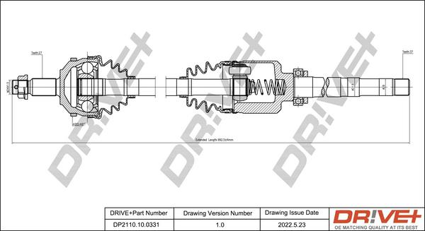 Dr!ve+ DP2110.10.0331 - Приводной вал autosila-amz.com