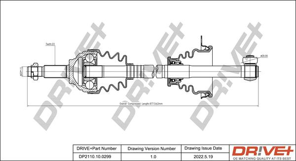 Dr!ve+ DP2110.10.0299 - Приводной вал autosila-amz.com