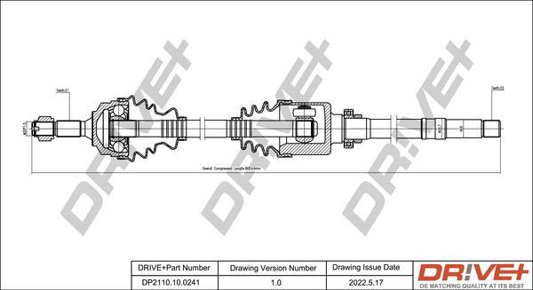 Dr!ve+ DP2110.10.0241 - Приводной вал autosila-amz.com