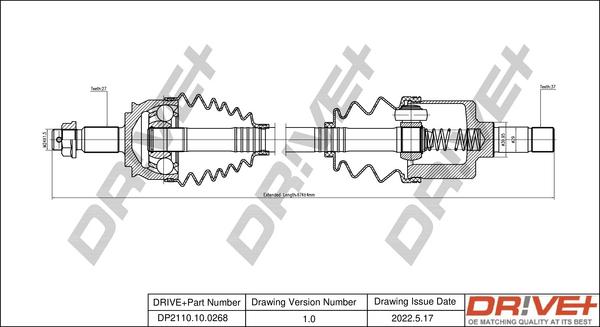 Dr!ve+ DP2110.10.0268 - Приводной вал autosila-amz.com