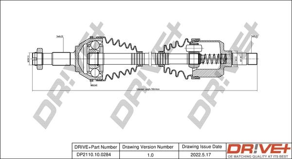 Dr!ve+ DP2110.10.0284 - Приводной вал autosila-amz.com